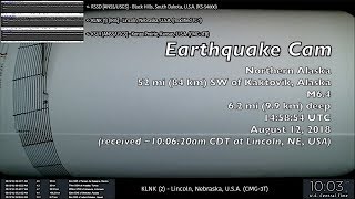 Earthquake Cam  Kaktovik Alaska M64  8122018  地震ウェブカメラ [upl. by Jadda]