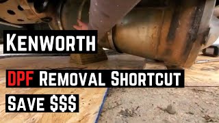 Kenworth DPF Removeal Shortcut   Owner Operator Truck Repair DIY [upl. by Dinny]