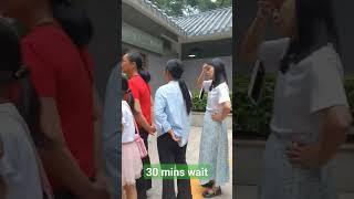 Female toilet queue at a Shenzhen park chinacity [upl. by Notsruht]