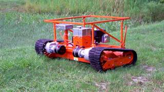 Wider Tracks on TREX slope mower by Evatech [upl. by Ydiarf]