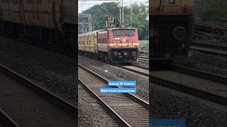 Gujarat Superfast Express x WAG5 Twin Locomotives Goods Train shortsviral shorts indianrailways [upl. by Oinafipe]