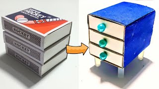 How To Make Mini Drawer From Matchboxes Matchbox Drawer  Easy Matchbox Crafts [upl. by Atinomar811]