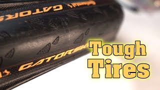 Best Tough Road Bike Tires  Continental GatorSkin DuraSkin Clincher PolyX [upl. by Nivar288]