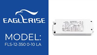 Eaglerise ACDC Constant Current LED Driver FLS12350 010 LA 12W 120350mA [upl. by Mixie]