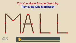 Can you make another word from the existing one  Matchstick Word Puzzles   Brain Teaser [upl. by Saundra]