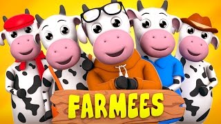 Five Little Cows  Nursery Rhymes  Rhyme For Children  Baby Songs by Farmees [upl. by Fennessy]