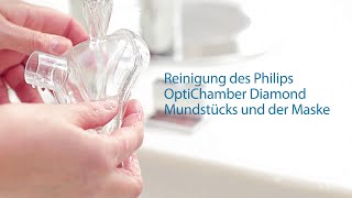 Reinigung des Philips OptiChamber Diamond Mundstücks und der Maske [upl. by Evelyn]