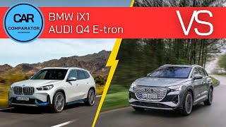 BMW iX1 vs Audi Q4 Etron  2024  Detailed Comparison of Specs Dimensions and Prices [upl. by Yrreiht]