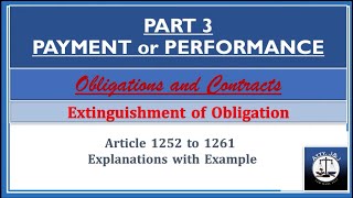 Special Forms of Payments Article 12521261Extinguishment of Obligations Obligations amp Contracts [upl. by Stromberg]