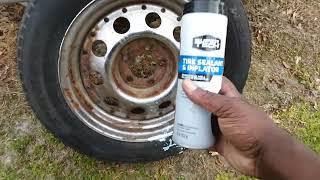 Walmart super tech tire sealant amp inflator test review 7 bucks will it work to seal my tire [upl. by Felipa]