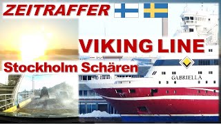 Viking Line Gabriella Fähre HelsinkiStockholm Schärengarten im Zeitraffer 4 Std in 4 Minuten [upl. by Celisse]