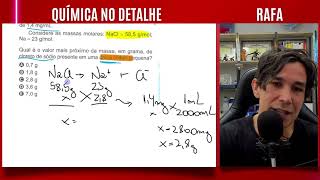 ENEM 2024  Química  O soro caseiro serve para combater a desidratação por meio da reposição [upl. by Nanni]