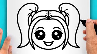 DISEGNI FACILI COME DISEGNARE UNA RAGAZZA KAWAII VIDEO DI DISEGNI [upl. by Watkins767]