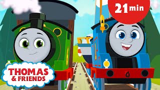 Thomas amp Friends™ All Engines Go  Best Moments  Backwards Day   more Kids Cartoons [upl. by Idihsar629]