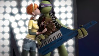 Don and April Kissing  Teenage Mutant Ninja Turtles Legends [upl. by Relyc]