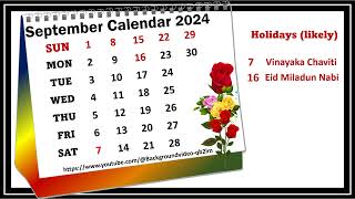 September Calendar 2024 [upl. by Ares]