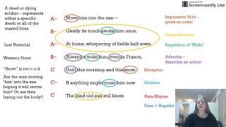 Guided Annotation of Futility by Wilfred Owen [upl. by Bridgette984]