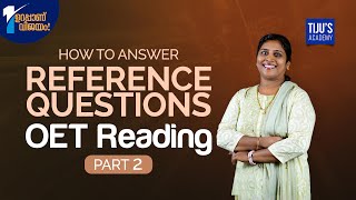 How To Answer Reference Questions In OET Reading [upl. by Yasnyl]