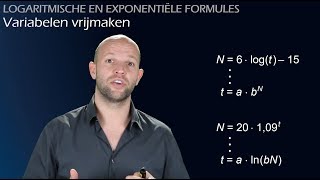 Variabele vrijmaken bij formules met exponenten en logaritmen vwo A  WiskundeAcademie [upl. by Rekyr]