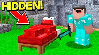 BEST HIDING SPOT IN MINECRAFT BEDWARS [upl. by Atinuaj]