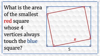 The smallest square inscribed in another square [upl. by Rupert]