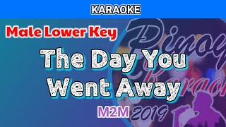 The Day You Went Away by M2M Karaoke  Male Lower Key [upl. by Znerol]