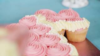 Lolas Cupcakes Pink Pram New Born Baby Celebration Cake [upl. by Wernda]