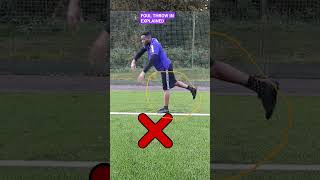 Foul Throw in Explained ⚽️ football shorts throwin [upl. by Sirraj]