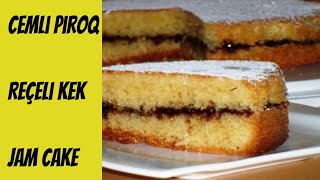 Cemli Piroq ReseptiReçeli Kek TarifiJam Cake Baking Recipes [upl. by Orvie410]