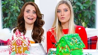 GINGERBREAD HOUSE DECORATING CHALLENGE ft iJustine [upl. by Esinahs]