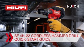 Hilti Nuron SF 4H22 Cordless Hammer Drill Driver  Quickstart Guide [upl. by Disini]