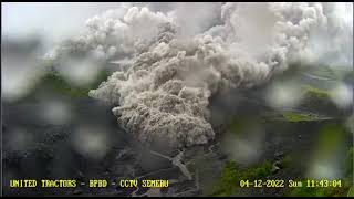 Pyroclastic Flow destroyed Semeru CCTV 4 Dec 2022 [upl. by Aibsel]