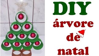 Como fazer árvore de natal com rolos de papel [upl. by Milburr]