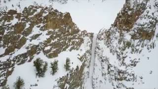 Telemark Skiing Terminal Cancer Couloir Ruby Mountains Nevada [upl. by Nevins84]