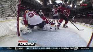 Bernier goalie interference No Goal Florida Panthers vs NJ Devils 41712 NHL Hockey [upl. by Nyladnohr90]