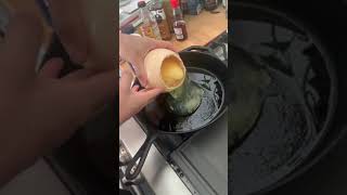 Frying OSTRICH EGG [upl. by Eciral165]