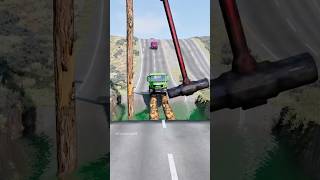 Dump trucks vs giant hammer part642 shortvideo beamngdrive shorts india truck gaming [upl. by Emelita]