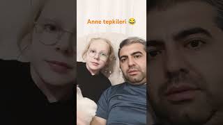 ANNE TEPKİLERİ 😂😂🇵🇱🇹🇷 babakız comedyshorts oliwiabozna [upl. by Beitris]