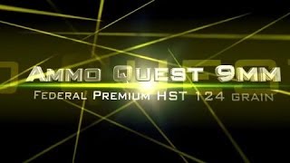 Ammo Quest 9mm Federal HST 124 grain tested in ballistic gelatin test review [upl. by Letnom]