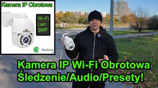 Kamera IP 3MP WiFi komunikaty głosowe śledzenie [upl. by Anikal832]