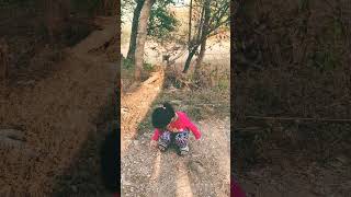 little girl playing in the village fields nature villagelife jammu naturelovers childhood 2024 [upl. by Alexio]