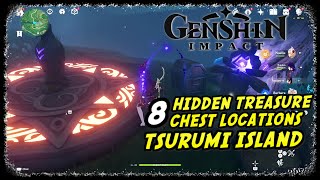 8 Hidden Treasure Chest Locations in Tsurumi Island Genshin Impact 22 [upl. by Descombes756]