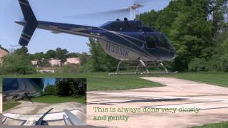 Helicopter flight multi camera view start up and take off Bell Jetranger 206 [upl. by Teteak161]