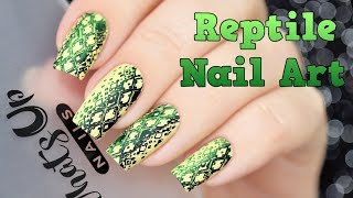 Reptile Stamping Nail Art [upl. by Trish]