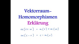 VektorraumHomomorphismen  Erklärung [upl. by Bashuk]