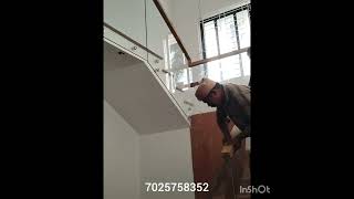 Handrail Tuffen glass work [upl. by Ahsinar]