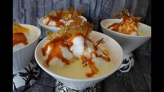 RECETTE DES OEUFS A LA NEIGE FACILE  ILES FLOTTANTES sauce caramel [upl. by Anerrol]