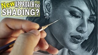 Trying a NEW Shading Technique Graphite Pencil Realistic Drawing Tutorial [upl. by Sill875]