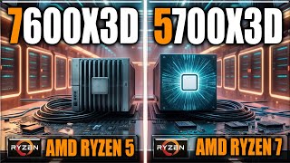 7600X3D vs 5700X3D Benchmarks  Gaming Benchmarks  Applications Tests [upl. by Cochrane310]