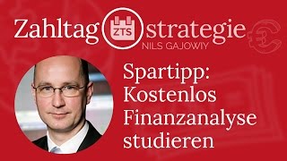 Spartipp Kostenlos Finanzanalyse studieren [upl. by Issie]